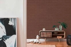 Tapete Vlies Struktur Bast Rot-braun 38527-1