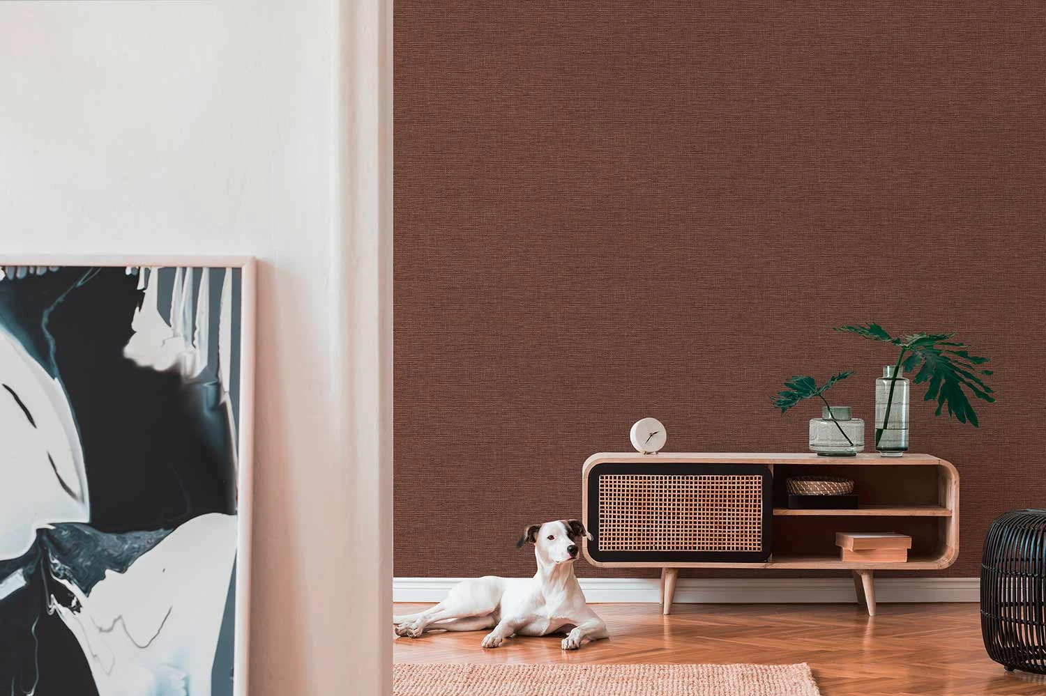 Tapete Vlies Struktur Bast Rot-braun 38527-1 1 Tapete Vlies Struktur Bast Rot-braun 38527-1