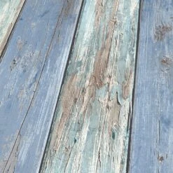 Tapete Vlies Vintage Holz-Optik Blau Braun 10200-08 -Home Wallpaper Store Tapete Vlies Vintage Holz Optik blau braun 10200 08 63209921 2