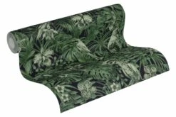 A.S. Creation Tapete Vlies Vögel Dschungel Schwarz Grün 37210-1