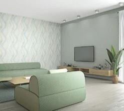 Tapete Vlies Wellen-Design Grün Blau Weiß Shades 32442 -Home Wallpaper Store Tapete Vlies Wellen Design gruen blau weiss Shades 32442 63207488 3