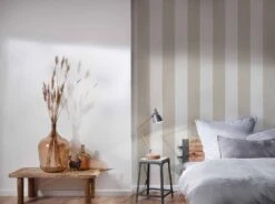 A.S. Creation Tapete Vlies Weiß Beige Streifen 37554-3 | 375543 -Home Wallpaper Store Tapete Vlies weiss beige Streifen 37554 3 375543 63204462 1