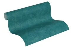 A.S. Creation Tapete Vlies Einfarbig Beton Blaugrün Creme 37370-9