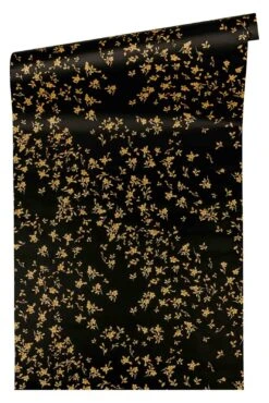 Versace Home Tapete Blumen Schwarz Gold Metallic 935854 5 Versace Home Tapete Blumen Schwarz Gold Metallic 935854 -Home Wallpaper Store Versace Home IV Vinyltapete Blumenregen schwarz gold Metallic 935854 63200307 2