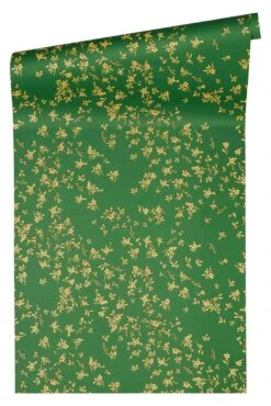 Versace Home Tapete Blumenregen Grün Gold Glanz 935856 -Home Wallpaper Store Versace Home IV Vinyltapete Blumenregenmuster gruen gold Glanz 935856 63200309 2