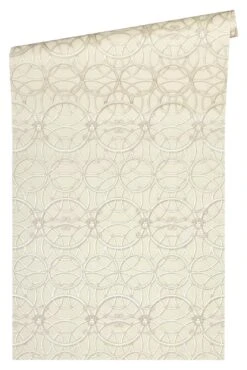 Versace Home Tapete Medusa Creme Weiß Metallic 370493 -Home Wallpaper Store Versace Home IV Vinyltapete Medusa Ringe creme weiss Metallic 370493 63200267 2