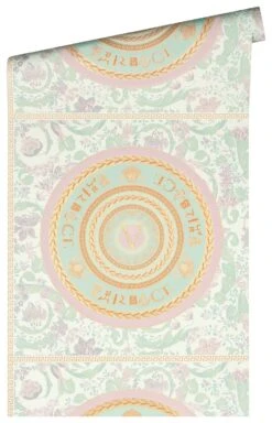 Versace Vliestapete 38705-2 Floral Medusa Weiß Rosa -Home Wallpaper Store Versace Vliestapete 38705 2 Floral Medusa Weiss Rosa 63213749 2