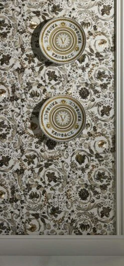 Versace Vliestapete 38706-6 Blumen Muster Weiß Gold -Home Wallpaper Store Versace Vliestapete 38706 6 Blumen Muster Weiss Gold 63213759 3