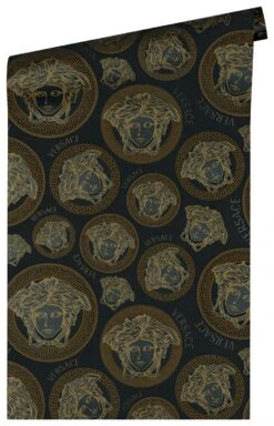 Versace Vliestapete 38611-7 Medusa Logo Schwarz -Home Wallpaper Store Vliestapete 38611 7 Medusa Schwarz VERSACE Home Tapete 63213736 4