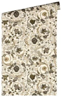Versace Vliestapete 38706-6 Blumen Muster Weiß Gold -Home Wallpaper Store Vliestapete 38706 6 Blumen Muster Weiss Braun VERSACE Home Tapete 63213759 4