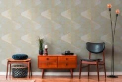 A.S. Creation Tapete Vlies Blau Gold Dreieck Vintage 383531 AS Geo Effect -Home Wallpaper Store Vliestapete AS Creation Blau Gold Dreiecke 383531 63212976 5