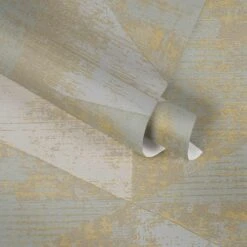 A.S. Creation Tapete Vlies Blau Gold Dreieck Vintage 383531 AS Geo Effect -Home Wallpaper Store Vliestapete AS Creation Blau Gold Dreiecke 383531 63212976 6