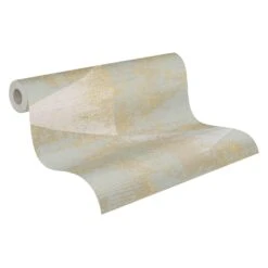 A.S. Creation Tapete Vlies Blau Gold Dreieck Vintage 383531 AS Geo Effect -Home Wallpaper Store Vliestapete AS Creation Blau Gold Dreiecke 383531 63212976 7