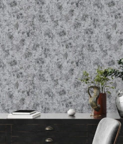 A.S. Creation Vliestapete Putzoptik Shabby Schwarz Silber Metallic 38969-6 -Home Wallpaper Store Vliestapete Beton Optik Schwarz Silber Metallic 38969 6 63216880 7