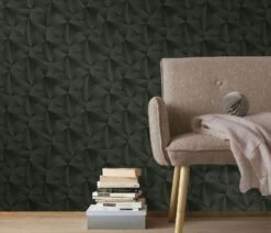 Vliestapete Dreiecke 3D Erismann 10106-15 Anthrazit -Home Wallpaper Store Vliestapete Dreieck 3 D Erismann beige gold schwarz 63213837 8