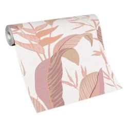 Vliestapete Elle Blattmuster Rosa Gold Metallic 10332-05 -Home Wallpaper Store Vliestapete Elle Blaetter Weiss Rosa Gold Metallic 10332 05 63216401 2