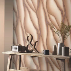 Vliestapete Elle Risse Effekt Braun Bronze Metallic 10345-02 -Home Wallpaper Store Vliestapete Elle Marmoroptik Braun Bronze Metallic 10345 02 63216421 3