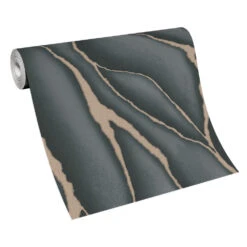 Vliestapete Elle Risse Effekt Schwarz Gold Metallic 10345-15 -Home Wallpaper Store Vliestapete Elle Marmoroptik Schwarz Gold Metallic 10345 15 63216424 2