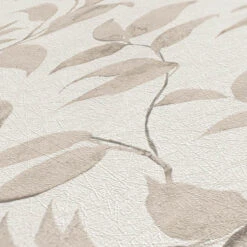 A.S. Creation Vliestapete Blätter Illustration Weiß Beige 38962-2 -Home Wallpaper Store Vliestapete Floral Blaetter Zweige Weiss Beige 38962 2 63216890 1