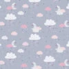A.S. Creation Vliestapete Kinder Wolken Mond Sterne Grau Rosa 38125-1