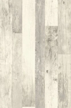 Tapete Vlies Vintage Holz-Optik Cremeweiß Grau Rasch 941647