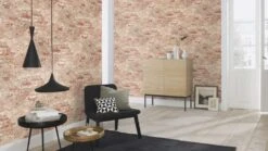 Tapete Vlies Stein-Optik Naturstein Taupe Rotbraun 939323 -Home Wallpaper Store Vliestapete Rasch Naturstein Used taupe rotbraun 1