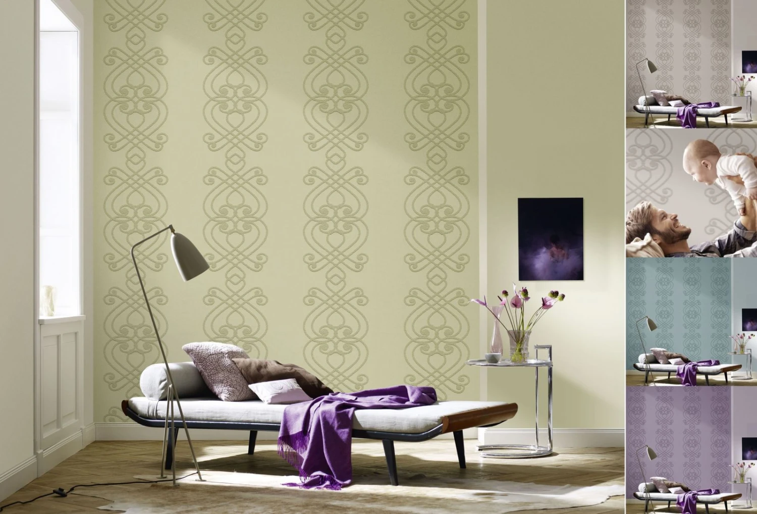 Vliestapete Barock Weiß Patent Decor 3D 9429 2 Vliestapete Barock Weiß Patent Decor 3D 9429 – Bild 2