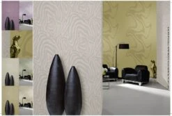 Vliestapete Design Zebra Weiß Patent Decor 3D 9433 -Home Wallpaper Store Vliestapete ueberstreichbar Design Zebra weiss P 1